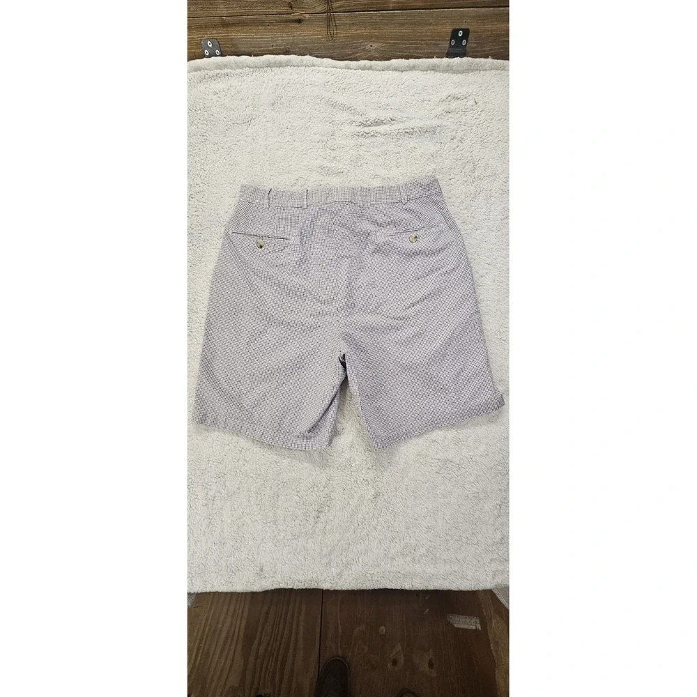 Peter Millar Mens Size‎ 34 Gray Purple Seersucker Featherweight Golf Shorts 9 In